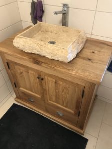 Meuble salle de bain vue du dessus