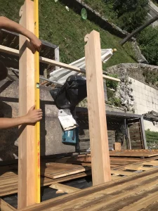 construction d'une terrasse en bois